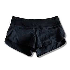 Black Striped Lululemon Speed Up Shorts